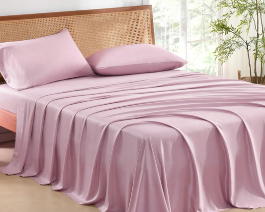 100% Bamboo Viscose Bedsheet - Blush
