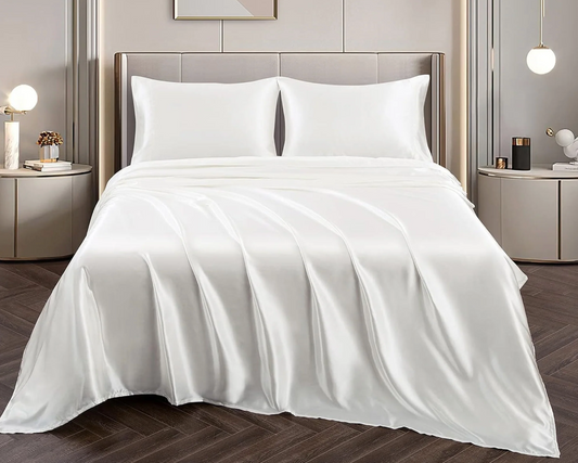 100% Bamboo Viscose Bedsheet - White